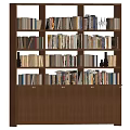 Modern Bookcase Design With Multiple Shelves Filled With Books And Bottom Cabinets