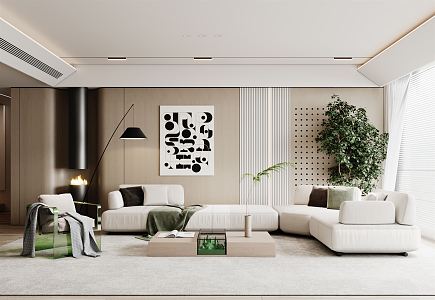 modern living room 3d model