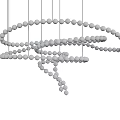 Unique Beaded Chandelier With Intertwined Spiral Design For Modern Home Decor