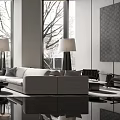Modern Leisure Area Sales Office Hall 3d model