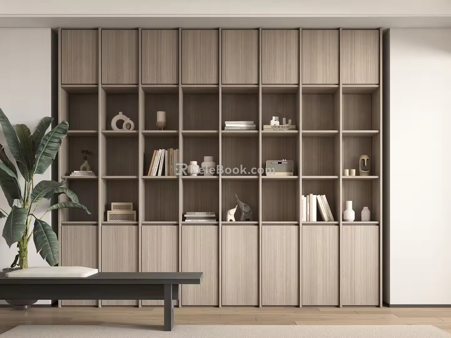 Modern Bookcase Simple Bookcase 3d model