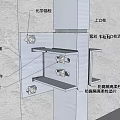 Building Exterior Wall Structure With Upper Lower Columns Connecting Parts And Bolts