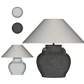 Quiet wind table lamp table lamp pottery pot table lamp 3d model