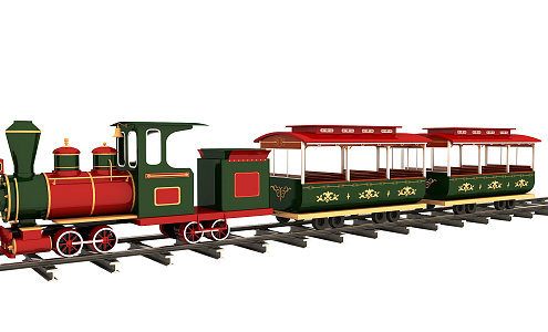 Modern Train Sightseeing Train 3d model