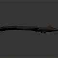Fantasy Weapon Featuring Curved Blade And Intricate Metal Handle Design