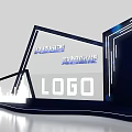 Modern LED Signage Photo Check In Spot With Logo And Sound Wave Design