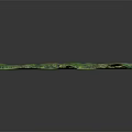 Detailed 3D Terrain Model With Green Vegetation Mountains Valleys And Rivers