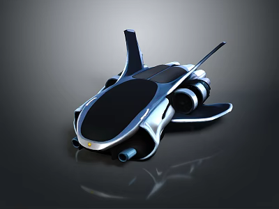 Stunning Futuristic Concept Car Featuring Sleek Aerodynamic Body Unique Fin Structures And Innovative Wheels 3d model