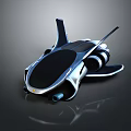 Stunning Futuristic Concept Car Featuring Sleek Aerodynamic Body Unique Fin Structures And Innovative Wheels