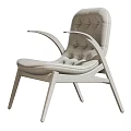 Comfortable Modern Solid Wood Frame Soft Boucle Leisure Armchair With Multiple Fabric Color Choices
