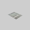 Square Area Rug With Blue Green Gray Beige Striped Block Pattern Modern Design