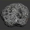 Porous Natural Stone With Irregular Shape And Speckled Gray Surface Holes