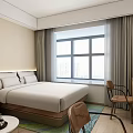 Modern Studio Apartment Bedroom With TV Kitchen Area Cabinets And Chairs