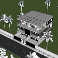 Double Villa 3d model