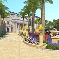 Luxurious Detached Villa With Lush Garden Swimming Pool And Palm Trees