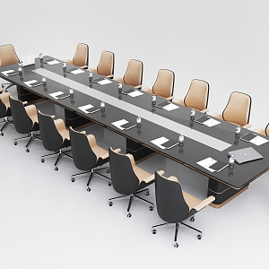 Meeting Table Meeting Table Chair Business 3d model