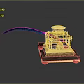 Elegant Inkwell And Quill Pen As Daily Life Supplies With Gold Decoration And Wooden Base