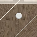 Herringbone Pattern Wooden Flooring With Natural Light And Silver Decorative Ball
