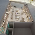 Modern Stylish Clothing Store Interior With Display Racks Sofa And Elegant Lighting