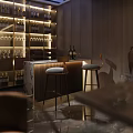 Modern Basement Living Area With Cozy Sofa Coffee Table And Decorative Shelves