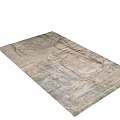 Modern Square Rug With Abstract Line Pattern In Neutral Tones For Home Decor