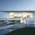 Modern Sales Office Architecture Exhibition Art Gallery Architecture 3d model