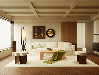 Quiet living room home living room 3d model