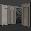 New Chinese Door Room Door Bedroom Door Single Door Toilet Door 3d model