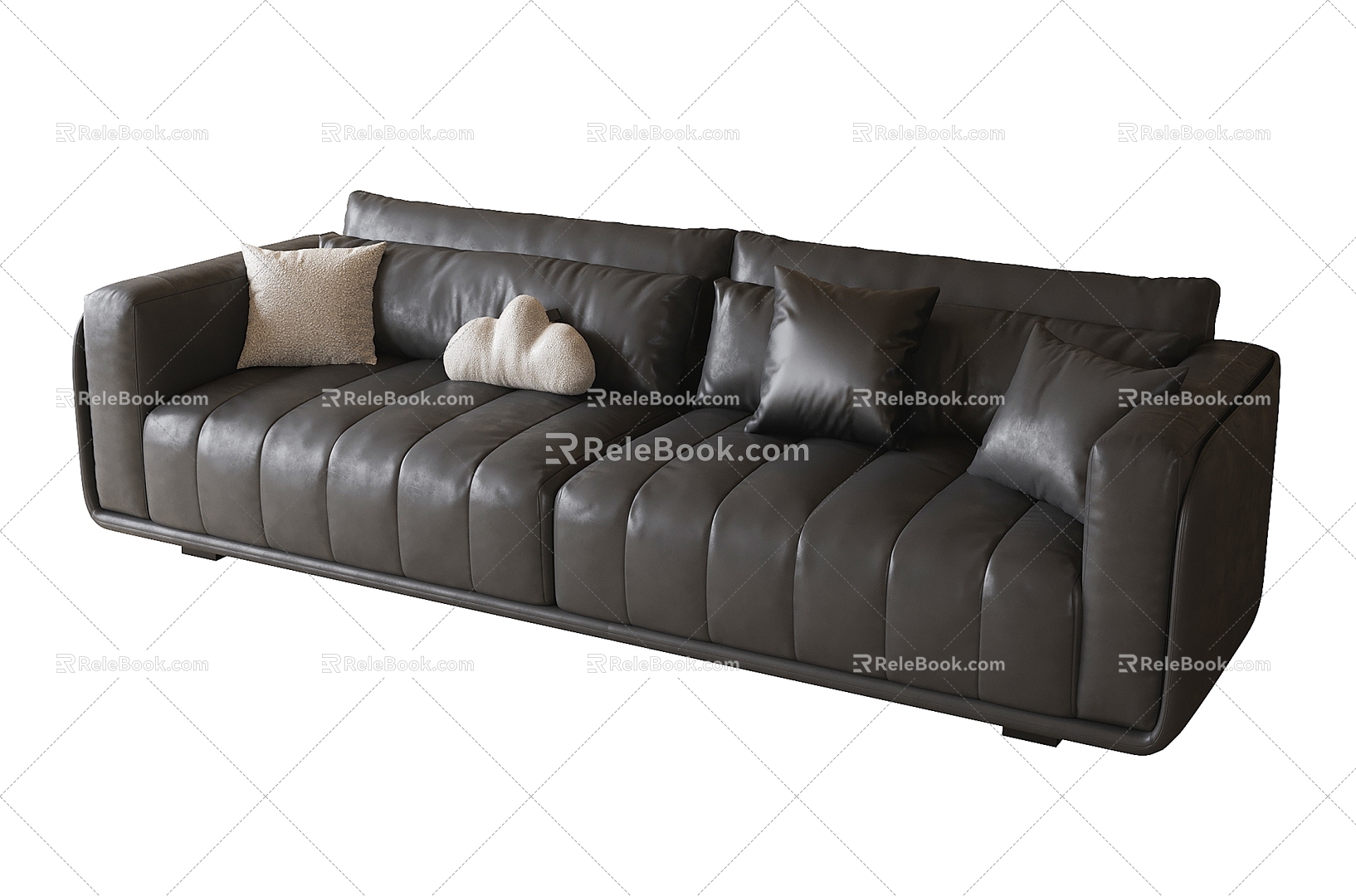 Modern Leather Sofa Multiplayer Sofa 3d model