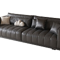 Modern Leather Sofa Multiplayer Sofa 3d model