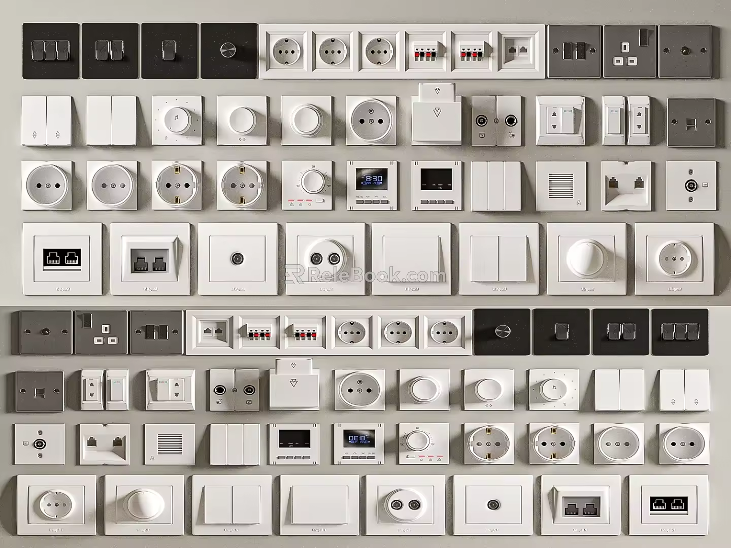 Modern switch socket 3d model
