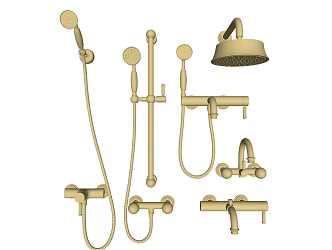 Light Luxury Shower Faucet 3d model