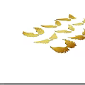 Golden Animal Wing Shaped Wall Decor With Various Designs For Home Decoration