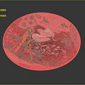 Intricate Decorative Plate Featuring White Crane Bamboo And Floral Design