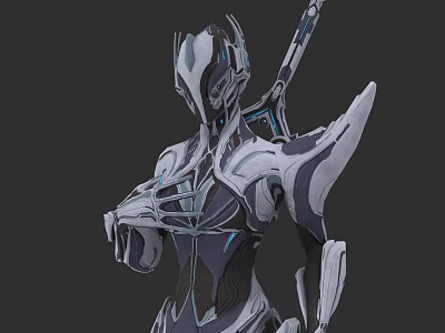 Futuristic Sci Fi Weapon Design With Mechanical Blade And Robotic Armor Details 3d model