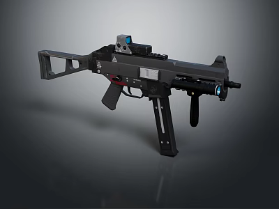 Modern Tactical Black Rifle With Optical Sight And Ergonomic Grip Design 3d model