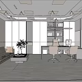 Modern Style Office 3d model