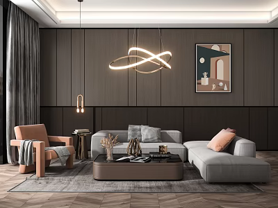 Modern Sofa Coffee Table Combination Sofa Chair Combination 3d model