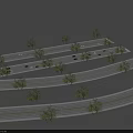 Well Planned Road Facilities Featuring Green Trees Multiple Lanes And Vehicles