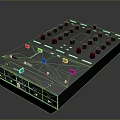 Professional DJ Mixer Electronic Control Panel with Multiple Knobs Faders And LED Indicators