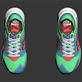 Colorful Stylish Sneakers With Turquoise Pink And White Design For Casual Wear