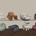 Modern Single Sofa 3d model
