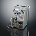 Vintage Digital Communication Device With Keypad Handset And Metallic Gray Design Portable Retro Tech Equipment