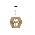Golden Octagonal Chandelier with Modern Geometric Lattice Structure for Elegant Home Interior Lighting