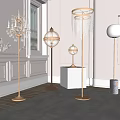 Elegant Gold Floor Lamps With Crystal Decor In Modern Interior Design