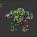 Mech Warrior Mech Soldier Machine Battlearm Mechanical Battlearm Machine Fighter Robot 3d model
