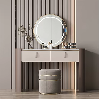 Light Luxury Dressing Table 3d model