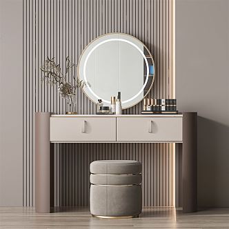 Light Luxury Dressing Table 3d model