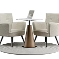 Modern Negotiation Table and Chair Combination Coffee Table and Chair Combination Casual Table and Chair Combination Carpet Computer Round Table 3d model