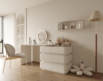 Dressing Table Cosmetic Cream Style Nordic 3d model